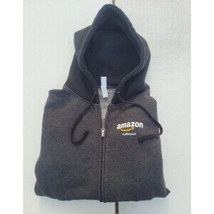 Amazon Fulfillment Employee Full zip Hoodie Smile logo